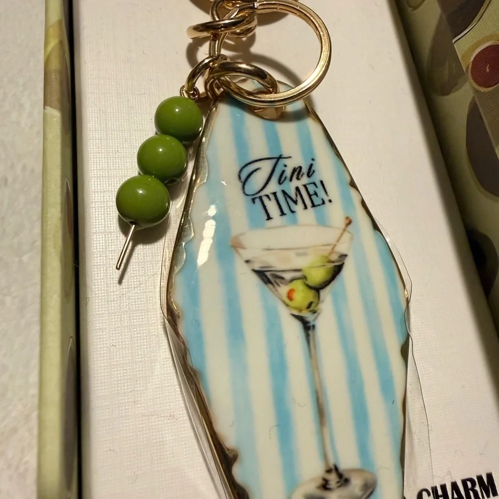 Piper K Martini Keychain with Box NWT